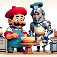  supermario with authur   making cheesecake 