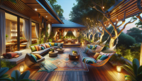 Your Private Patio Paradise: Creative Terrace Designs, Selecting comfortable and stylish outdoor furniture is crucial for a welcoming terrace.