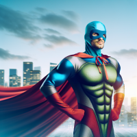 an image of me as a super hero